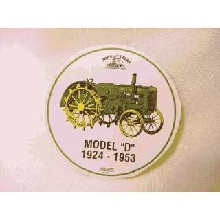    John Deere Metal Sign of Model D Tractor Patio, Lawn & Garden