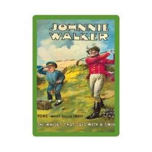  Johnnie Walker Golfer steel fridge magnet (hb)