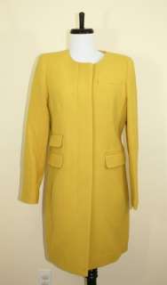   Cloth Symphony Coat Outerwear $350 Golden Mustard Yellow 14  