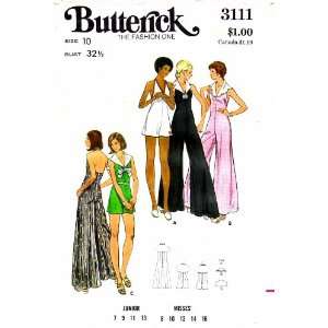  Butterick 3111 Vintage Sewing Pattern Halter Palazzo Jumpsuit 