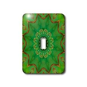 Houk Digital Abstraction Art   Fancy Kaleidoscopes   Green Blowout Two 