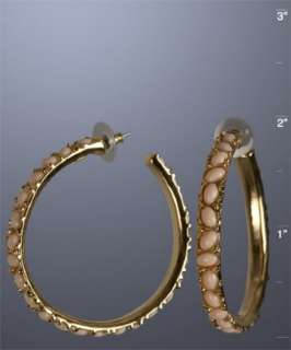Kenneth Jay Lane pink resin and gold Angelskin hoop earrings 