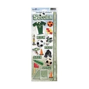   Cardstock Stickers Soccer 2 STCX 112; 6 Items/Order
