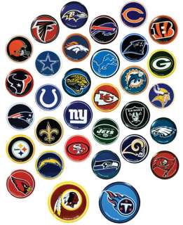 NFL FOOTBALL Pins / Buttons * CompleteSet of 32 Teams  