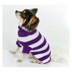  Binghamton Knitting Fuzzy Stripe Sweater   Size 10, Purple 