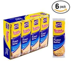 Toasty Peanut Butter Crackers SIX 8 Pack Trays  Grocery 