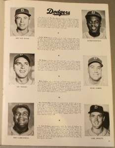 1953 World Series Program New York Yankees Dodgers FN+  