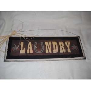 Western Laundry Room Wall Art Sign 