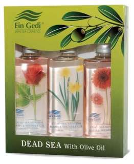   kit Bath & shower gel Dead Sea Rich mineral Flowers & Olive oil  