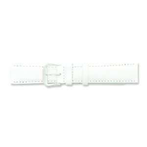  de Beer White Leather Watch Band 12mm