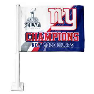 New York Giants Super Bowl XLVI Champions Car Flag  