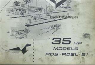 Original 1959 Johnson Motors Outboard Parts Catalog 35HP Models RDS 