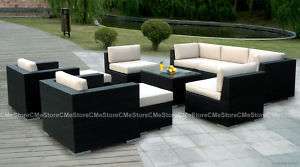 Outdoor Patio Wicker Furniture 10pc Luxurious Sofa Set  