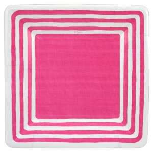  Stripe Border Fucshia 7 inch Square Plates Kitchen 