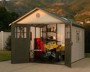 Lifetime 11x11 Plastic Outdoor Storage Shed Garage 6417  