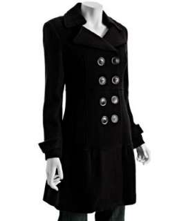 Nanette Lepore black wool Repertoire Twill double breasted coat 