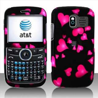 Pink Hearts Hard Case Cover for Pantech Link P7040 AT&T  