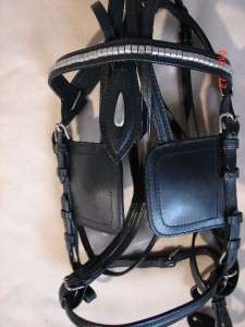 19 BLACK Collar Hames Driving Parade leather CART Harness Horse SET 
