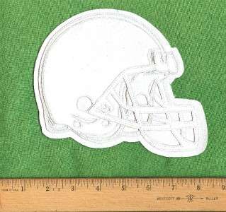   NFL Helmet 7 White Monochrome Leather Jacket Logo Sew on Patch  