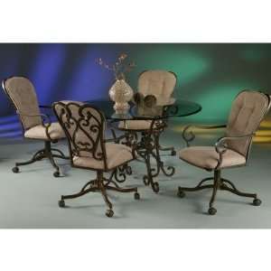  Verdugo 5 Piece Dining Set with Magnolia Caster Chairs in 