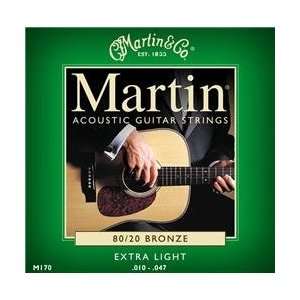  Martin M170 80/20 Bronze Round Wound Extra Light Acoustic 