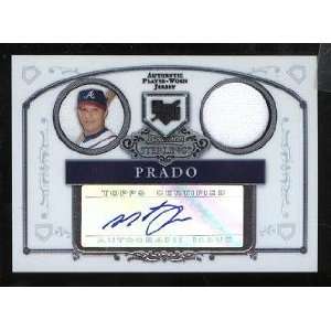 Martin Prado Autograph RC 2006 Topps Bowman Sterling with Game Used 