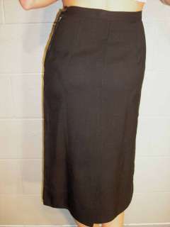   LINEN Weave 2pc DRESS SUIT NAUTICAL JACKET PENCIL SKIRT XS  