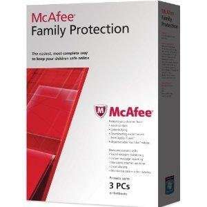  McAfee Family Protection, 3 PCs, 12 month Subscription 