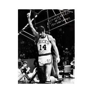  Jon McGlocklin Autographed 1971 NBA Champs B&W 16x20 