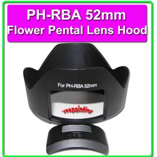 PH RBA 52mm Lens Hood for Pentax K200D K20D K10D KM KX  