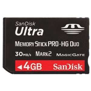 Sandisk 4gb Ultra Ii Memory Stick Pro Duo Card Faster Performance Rohs 