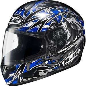    HJC CL 16 Slayer Helmet   X Small/Black/Blue/Silver Automotive