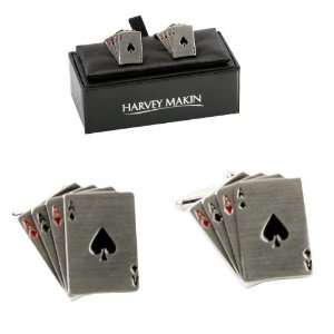  Mens Gift Harvey Makin Designer Cufflinks Playing Cards 