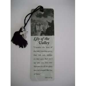   of the Valley Bookmark with Tassel and Metal Cross 