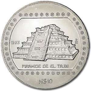  1993 5 oz Mexican Silver 10 Pesos (Brilliant Uncirculated 