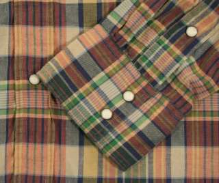 Polo Ralph Lauren Rugby Western Madras Shirt Large New  