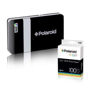   PoGo Instant Mobile Printer + Polaroid Zink Media 100 Pack Photo Paper