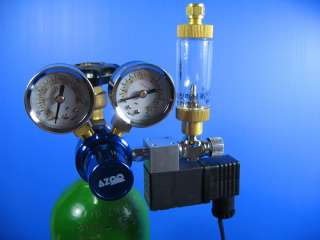 CO2 Pressure Regulator Magnetic Valve + Bubble Counter  