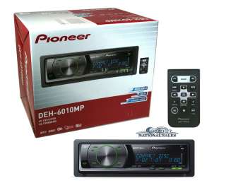 PIONEER DEH 6010MP CD/ RECEIVER W/ ROTARY COMMAND DIAL & 2 RCA PRE 
