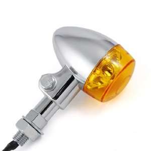 Amber LED Light Amber Transparent Lens Mini Turn Signals Blinker For 