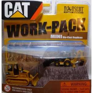   Work Pack Mini Die Cast Replicas Track Type Tractor and Backhoe Loader