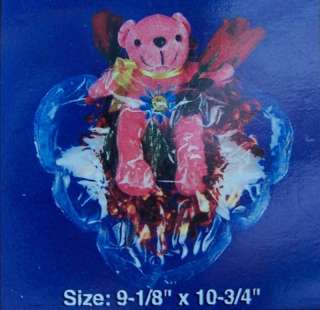   of 3 Inflate a Heart Clear Plastic Gift Bags Fill w/ Candy & Gifts NEW