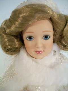 Danbury Mint Porcelain Doll Snow Queen Storybook Doll Collection COA 
