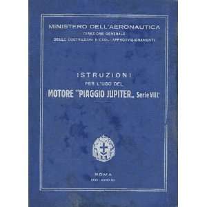  PIAGGIO Aviazione Jupiter VIII Aircraft Engine Manual Piaggio 