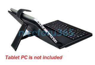Portable Tablet Leather Case & USB Keyboard for Stylus PC MID 