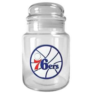  Philadelphia 76ers NBA 31oz Glass Candy Jar   Primary Logo 