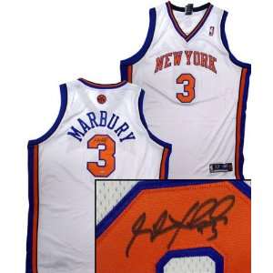   Marbury New York Knicks Autographed Home Jersey
