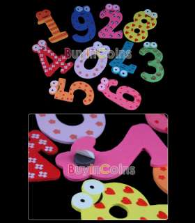 Cute Set of 10 Number Wooden Fridge Magnets Toy Smal  