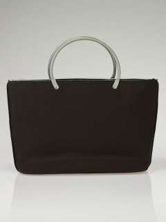 Chanel Brown Fabric Metal Handles Small Tote Bag  