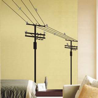 TELEGRAPH POLE WALL DECAL REMOVABLE MURAL STICKERS 272  